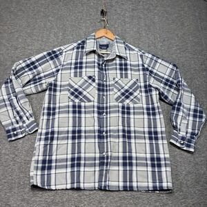 Vintage John Blair Flannel Shirt Men‎ Large Plaid Long Sleeve Button Up 90s 80s